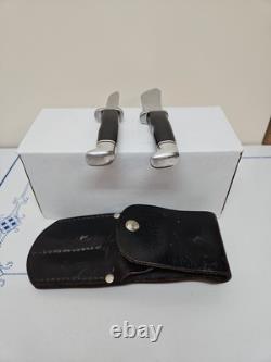 1988/89 Buck Fixed Blade Knife Set 117 With 116 CAPER+103 SKINNER / SHEATH Vintage