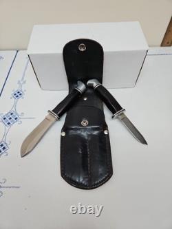 1988/89 Buck Fixed Blade Knife Set 117 With 116 CAPER+103 SKINNER / SHEATH Vintage