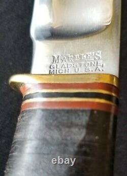 19Teens -1920 Vintage Marbles MSA Co. CANOE Bowie Knife The Real Deal Minty