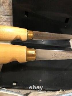 2 Rapala J Martini Finland Fish Filet Knife 6 Signed Blade Leather Sheath Hunt