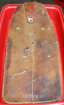 2 Vtg stag MARBLES knives knife LEATHER SHEATH compass woodcraft Gladstone