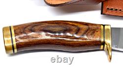 2004 Buck 192 vanguard knife Signed Chuck Buck 08 191 Leather Sheath Nice Knife