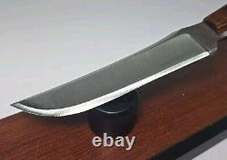 2013 Vintage ANZA 8.75 FIXED BLADE KNIFE 4.25 Trailing BLADE With Leather Sheath