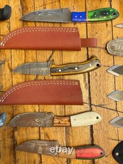 22pc Fixed Blade Hunting Knife Lot Marttiini Western USA Morakniv Hatchet Sheath
