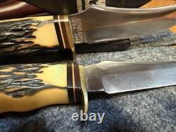 498 Schrade 49er Goldrush Vintage Fixed Blade Hunting Knife No Tang Stamp USA