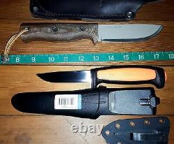 5 Fixed Blade Knives & Sheaths Lot-Condor-Mora-Dog Paw-Al Mar-Outdoor Elements