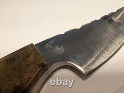 6 3/4 Custom Skinning Knife and Leather Rattlesnake Sheath