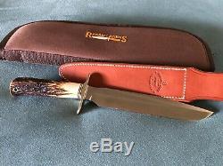 70'S Randall 1-8 Fixed Blade Knife Stainless Steel Smooth Button Sheath Un-Used