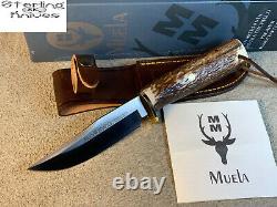 8-5/8 Overall Muela Of Spain Stainless Steel Braco Stag Handle Hunting Knife