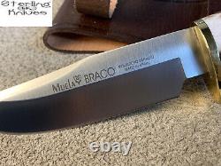 8-5/8 Overall Muela Of Spain Stainless Steel Braco Stag Handle Hunting Knife