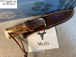 8-5/8 Overall Muela Of Spain Stainless Steel Braco Stag Handle Hunting Knife