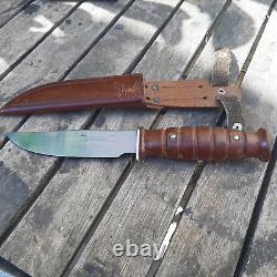 88g Okapi Hunting Knife Made in Germany With Original Leather Sheath 1960's Old