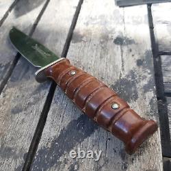 88g Okapi Hunting Knife Made in Germany With Original Leather Sheath 1960's Old