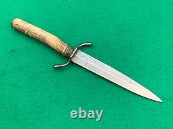 A. W. Wadsworth & Son Vintage Stag Dagger Bowie Fighter1905-36 Knife & Sheath