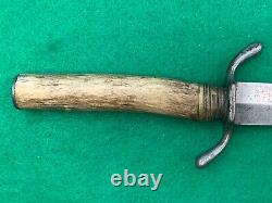 A. W. Wadsworth & Son Vintage Stag Dagger Bowie Fighter1905-36 Knife & Sheath