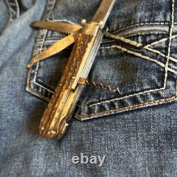 A. Wingen Jr. Solingen Germany Rare Shotgun Knife With Lockback Blade, 12-16 Gag