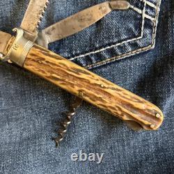 A. Wingen Jr. Solingen Germany Rare Shotgun Knife With Lockback Blade, 12-16 Gag