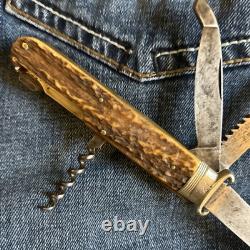 A. Wingen Jr. Solingen Germany Rare Shotgun Knife With Lockback Blade, 12-16 Gag