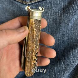 A. Wingen Jr. Solingen Germany Rare Shotgun Knife With Lockback Blade, 12-16 Gag