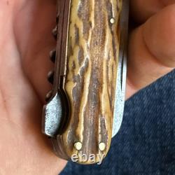 A. Wingen Jr. Solingen Germany Rare Shotgun Knife With Lockback Blade, 12-16 Gag