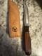 ANZA Knife Beautiful Wood Handle Fixed Blade 8 Total 4.25 Blade W Sheath