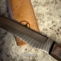 ANZA Knife Beautiful Wood Handle Fixed Blade 8 Total 4.25 Blade W Sheath