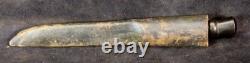 Abercrombir & Fitch Thistel Top Antique Hunting Knife with Sheath JM76