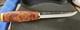 Ahti Juhlapuukko Knife Stained Curly Birch Handle 4.75 Inch Carbon Steel Blade