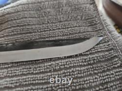 Ahti Juhlapuukko Knife Stained Curly Birch Handle 4.75 Inch Carbon Steel Blade
