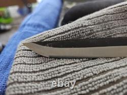 Ahti Juhlapuukko Knife Stained Curly Birch Handle 4.75 Inch Carbon Steel Blade