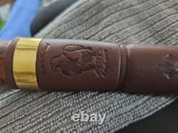 Ahti Juhlapuukko Knife Stained Curly Birch Handle 4.75 Inch Carbon Steel Blade
