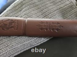 Ahti Juhlapuukko Knife Stained Curly Birch Handle 4.75 Inch Carbon Steel Blade