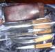 Antique Buffalo Hunter Knife Sheath-5 Vintage Butcher Knives-Re-enactments