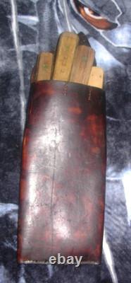 Antique Buffalo Hunter Knife Sheath-5 Vintage Butcher Knives-Re-enactments