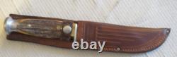 Antique CASE XX 1940-1964 Serif Stamp Stag Hunting Knife #523-6 Light Use