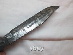 Antique England Hunting Bowie Knife Vintage Knives Old 15-3/8 Long 1/4 Thick