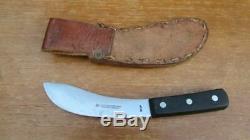 Antique HENCKELS Germany Carbon Steel Skinning/Fur Trade Hunting Knife withSheath