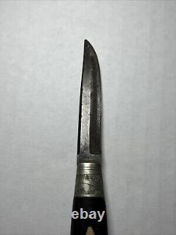 Antique Handmade Scandinavian Puukko Hunting Knife with Scabbard Unmarked 6 HTF