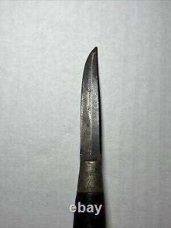 Antique Handmade Scandinavian Puukko Hunting Knife with Scabbard Unmarked 6 HTF