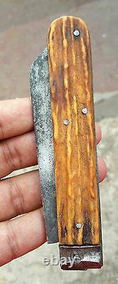 Antique Joseph Rodgers & Sons Hunting Knife-to Strike Fire-stag Handle, Sheffield