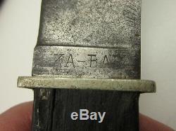 Antique Ka-Bar Union Cutlery Co Olean NY Woodcraft Hunting Knife Heritage Jigged