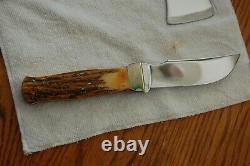 Antique Kabar Stag Exchange Blade Hatchet Knife Hunting Combo