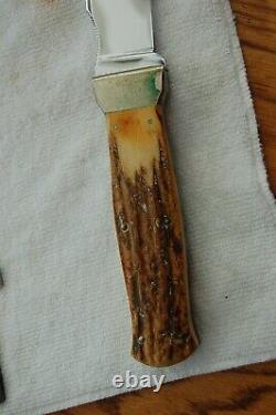 Antique Kabar Stag Exchange Blade Hatchet Knife Hunting Combo