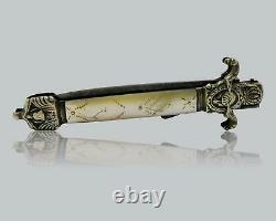 Antique Louvetier Chatellerault French Folding Dirk Knife Couteau Navaja