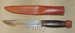 Antique Marbles M. S. A. Co. Ideal Hunting Fighting Knife, w. Original Tube Sheath