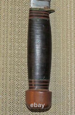 Antique Marbles M. S. A. Co. Ideal Hunting Fighting Knife, w. Original Tube Sheath