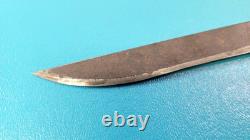 Antique Stag Handled Hunters Knife Straightback Crown Guard 9 Long TR1541