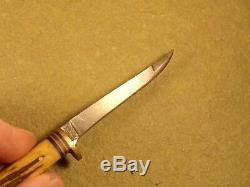 Antique Western Boulder Colo. Bird & Trout Hunting Knife with Original Sheath