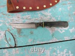 Anza 99 USA Fixed Blade Hunting Knife With Sheath 4 File Blade