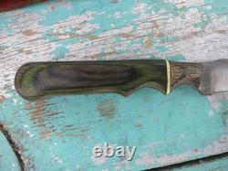 Anza 99 USA Fixed Blade Hunting Knife With Sheath 4 File Blade